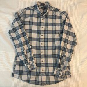 Eddie Bauer Mens Classic Flannel Button Down Shirt TM Medium Slim Fit Cotton
